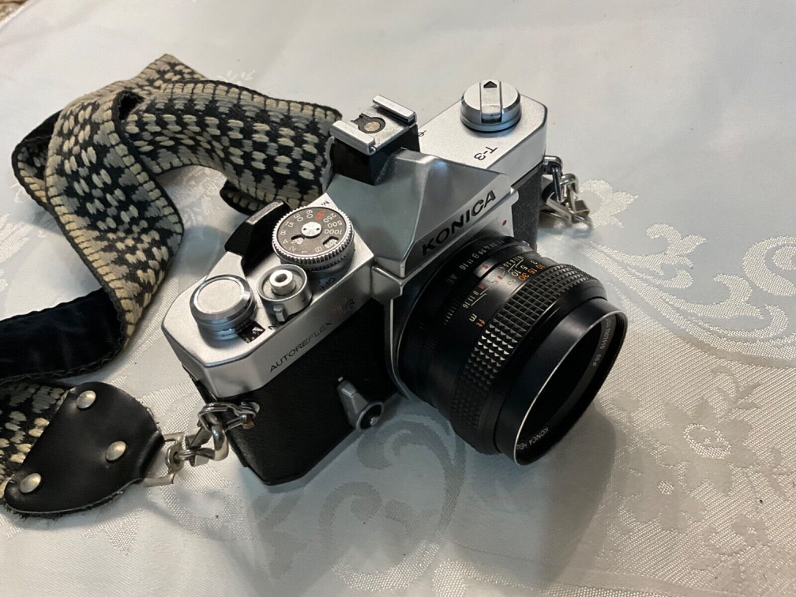 Konica Autoreflex T3 Black SLR w/Hexanon AR 50mm f/1.7 F w/New Film+