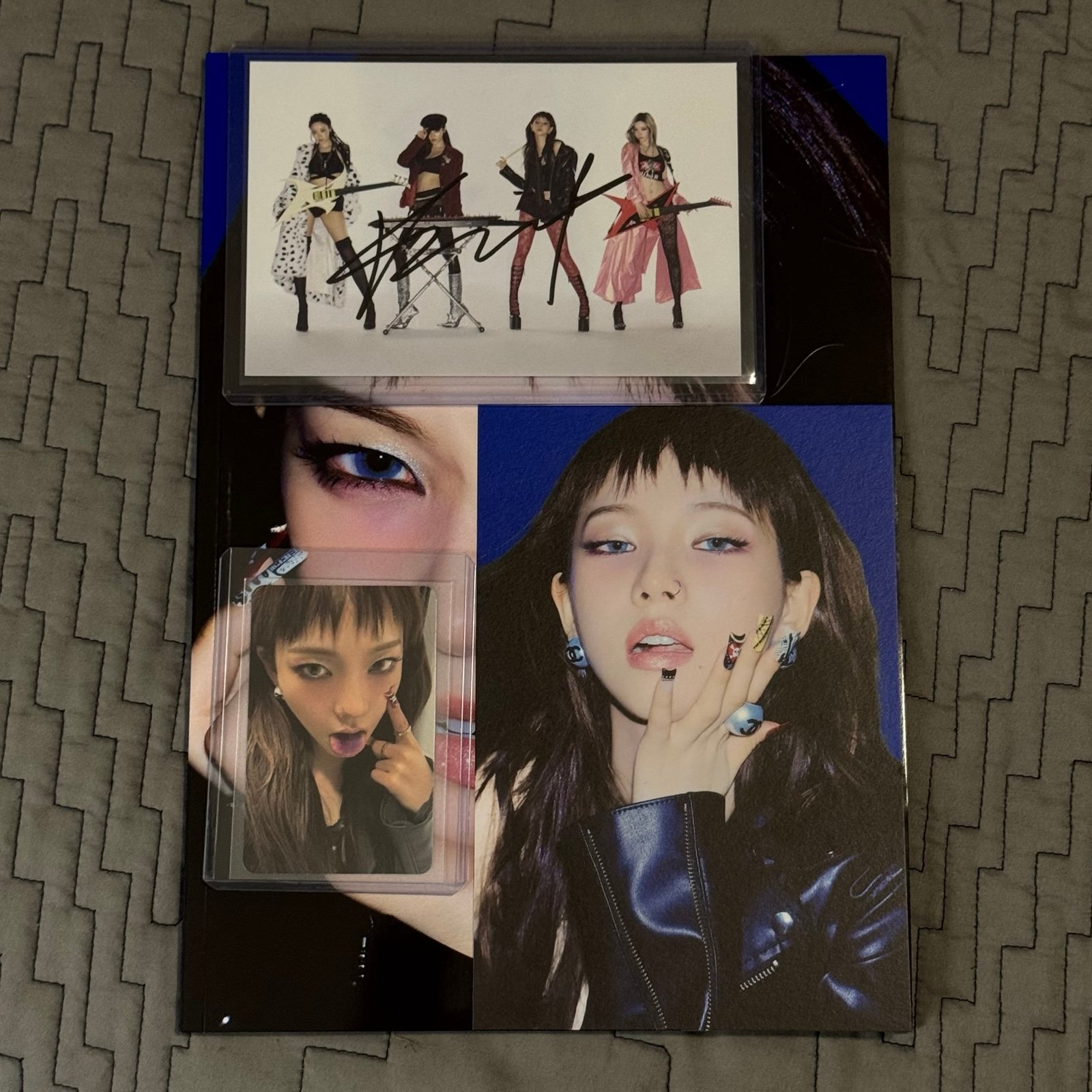 aespa Rich Man KARINA Signed Postcard + | Mercari