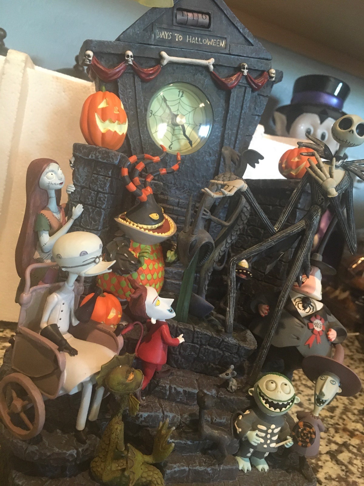 Disney Tim Burton The Nightmare Before Christmas Mantle clock NIB