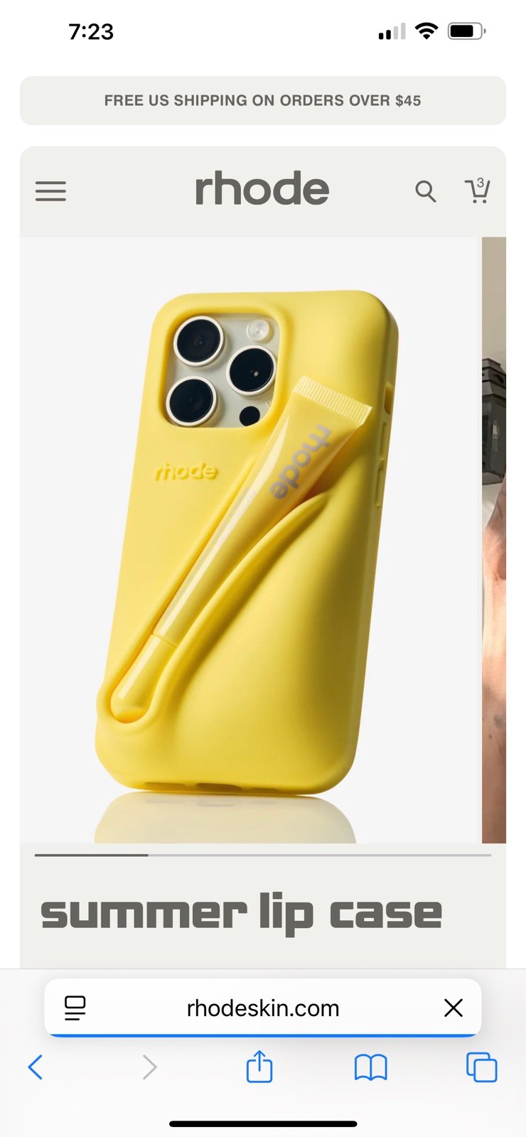 rhode iPhone ケース ロード イエロー 16 Pro リップ付き rhode iPhone