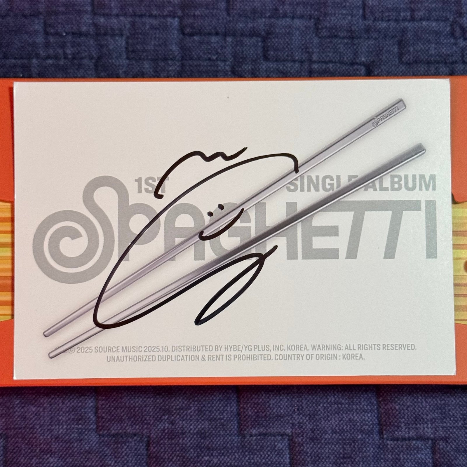 LE SSERAFIM spaghetti 直筆サイン サクラ LE SSERAFIM SPAGHETTI