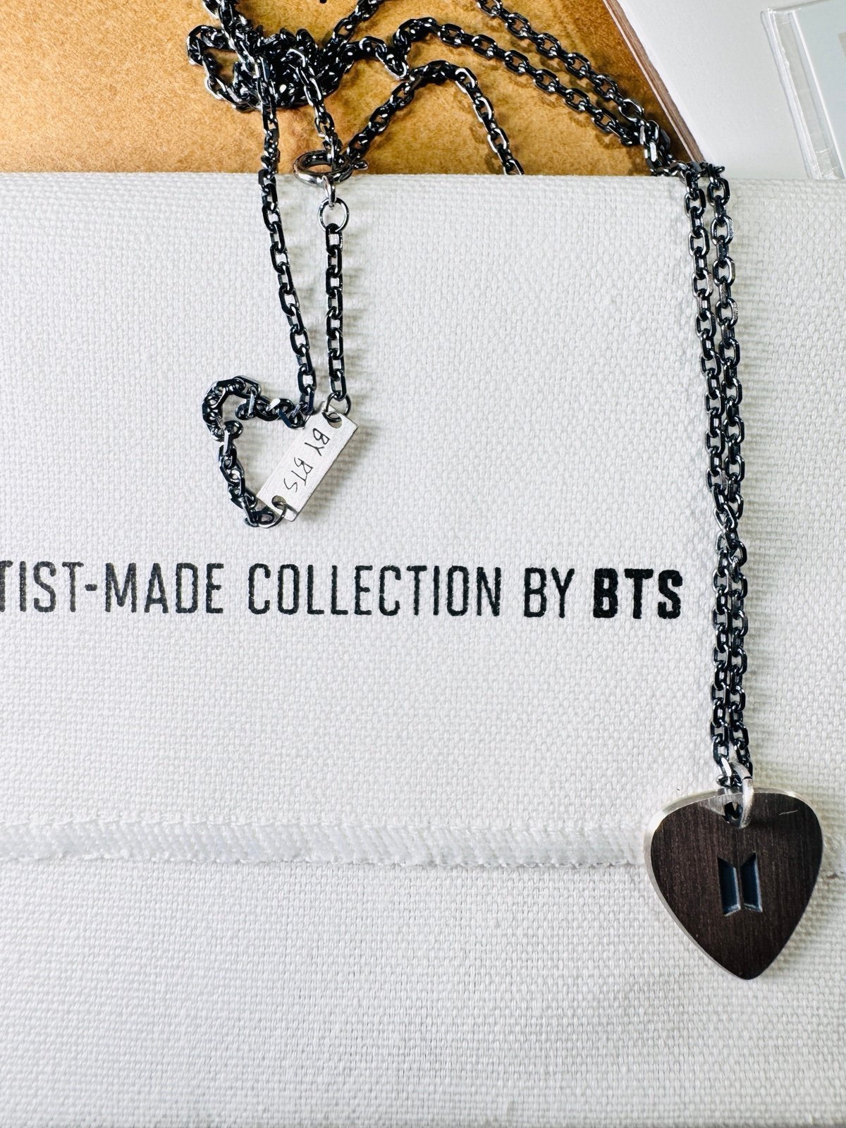 BTS Artist Made Collection Guitar Pick Necklace, Suga