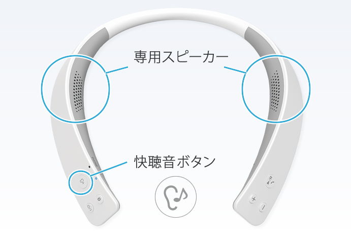 レンタル] パナソニック ワイヤレスネックスピーカー SC-WN10 ホワイト