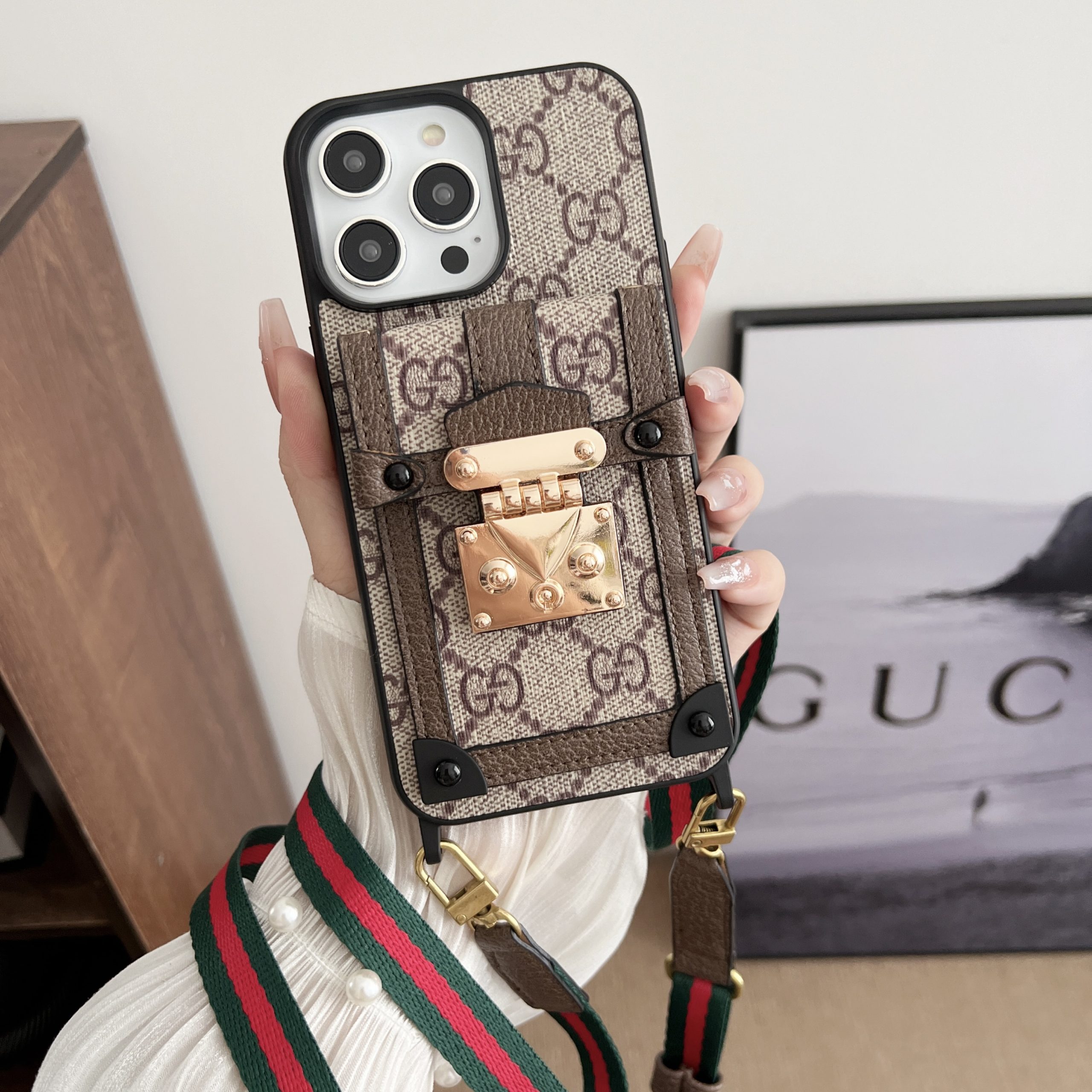 Gucci Canvas Crossbody Phone Case - uCaseSpot