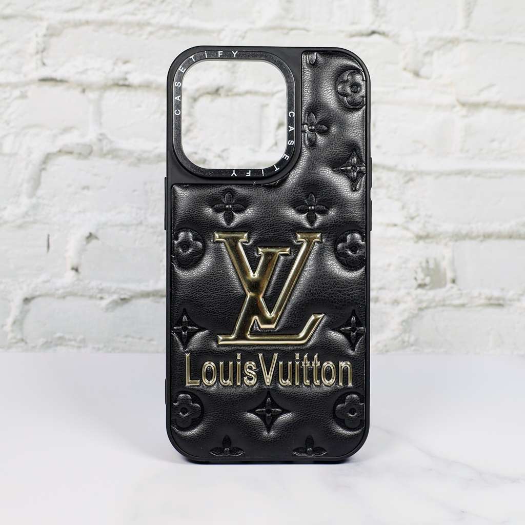 Black Louis Vuitton iPhone Case for 11 12 13 14 Pro Max Plus