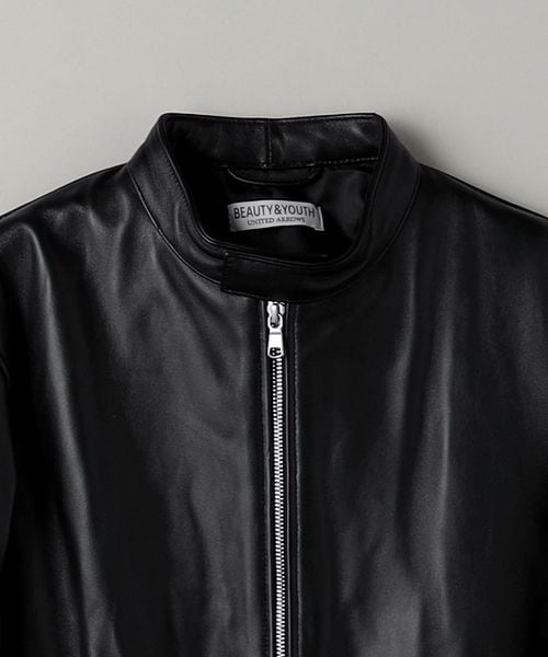 シープレザー シングル ライダース ジャケット