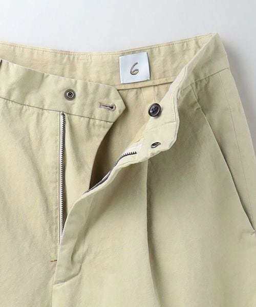 6(ROKU)＞コットン チノ ワイド パンツ
