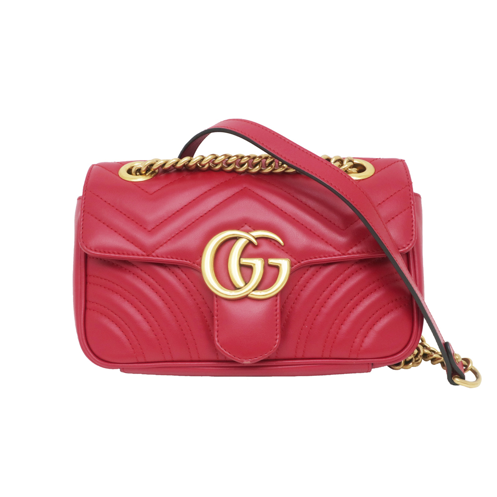 名東】【GUCCI】グッチ GGマーモント ミニチェーンショルダーバッグ