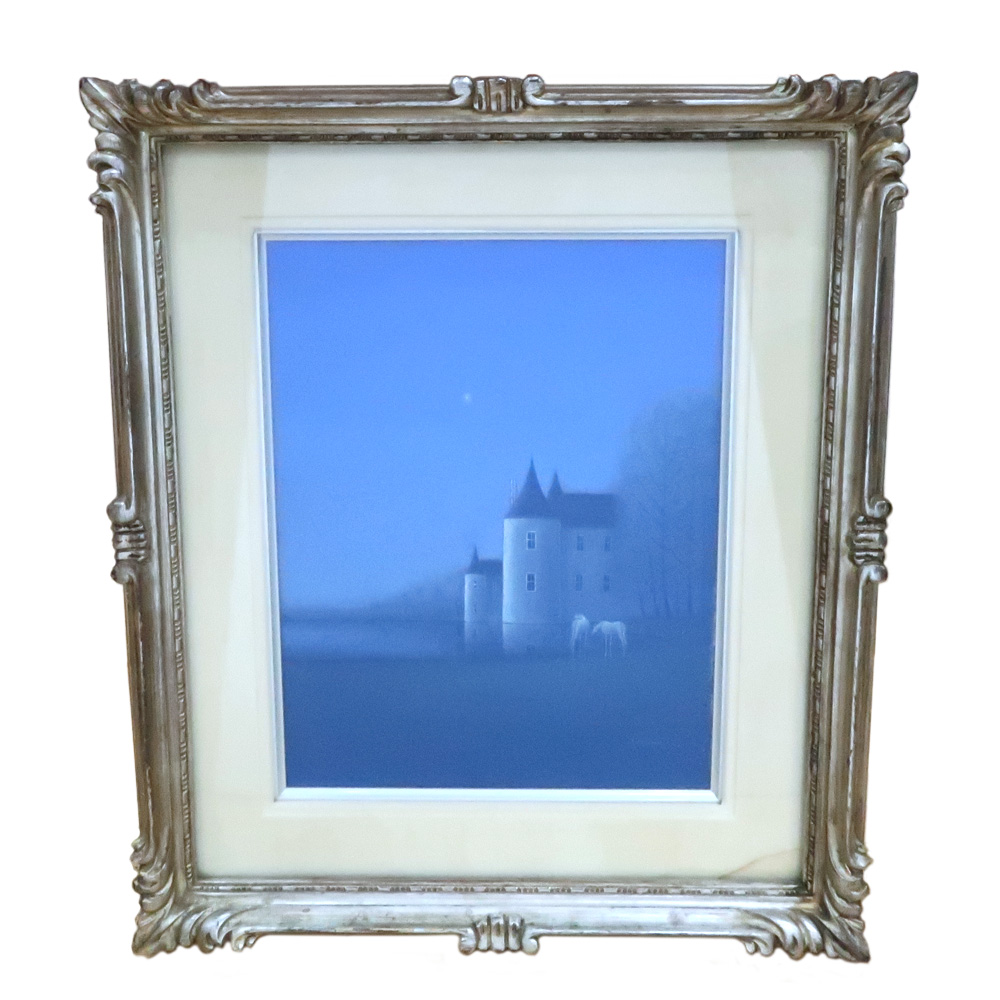 絵画 松浦敬文 水辺の城 （希望）10号 油彩画 油絵 風景画 開運 風水