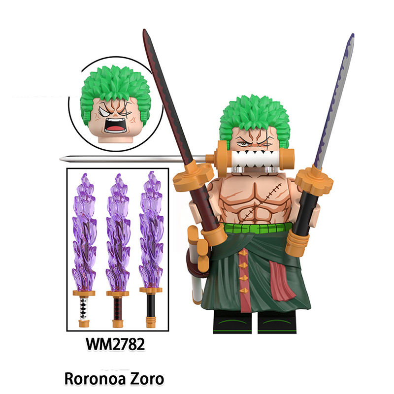 Japanese Anime Game Roronoa Zoro Brook Usopp Robin Minifigs Kids Toys