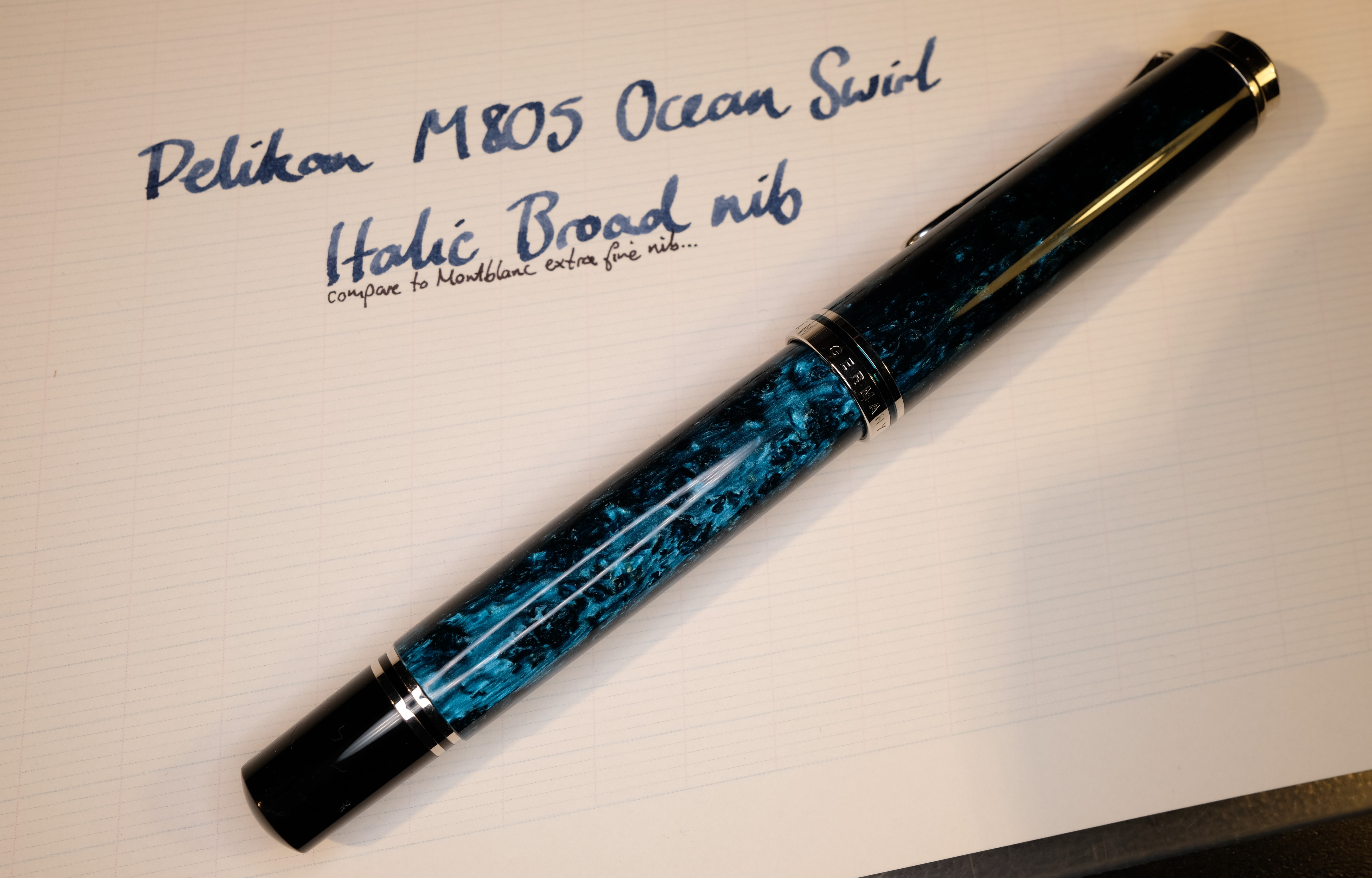 ペリカン ブルーオーブルー IB(Italic Broad)ニブ