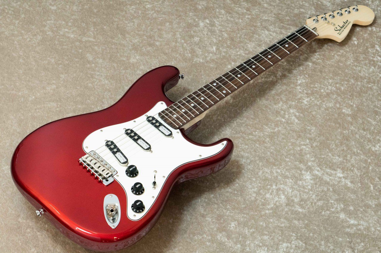 美品 SCHECTER PS-ST-DH-SC /BLK/M スキャロップ 限定