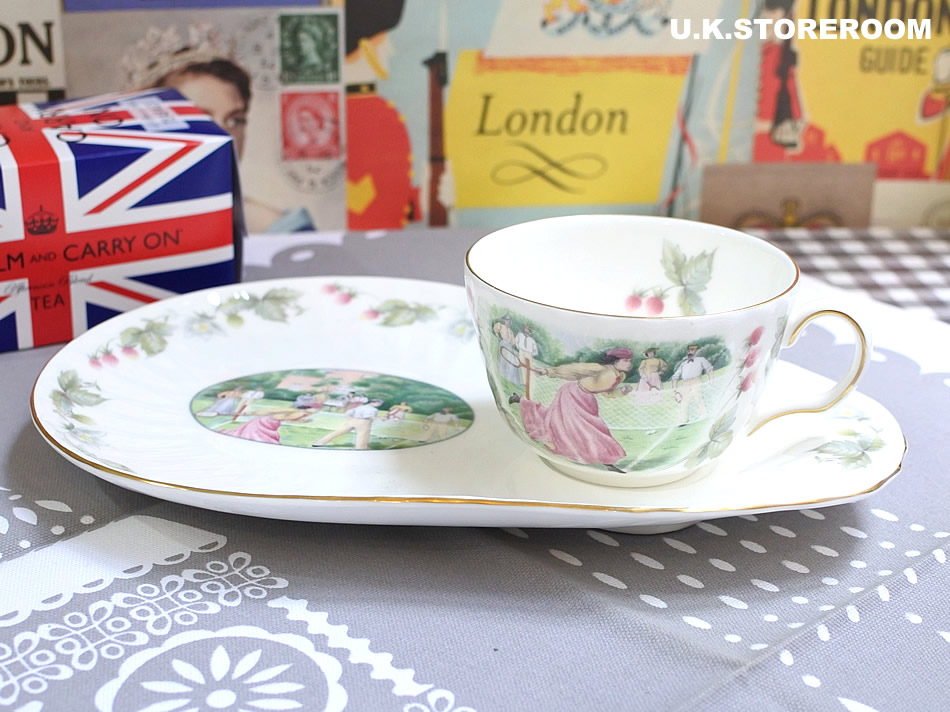 レア！英国老舗Mintonのテニスセット （スナックセット）この上品さ