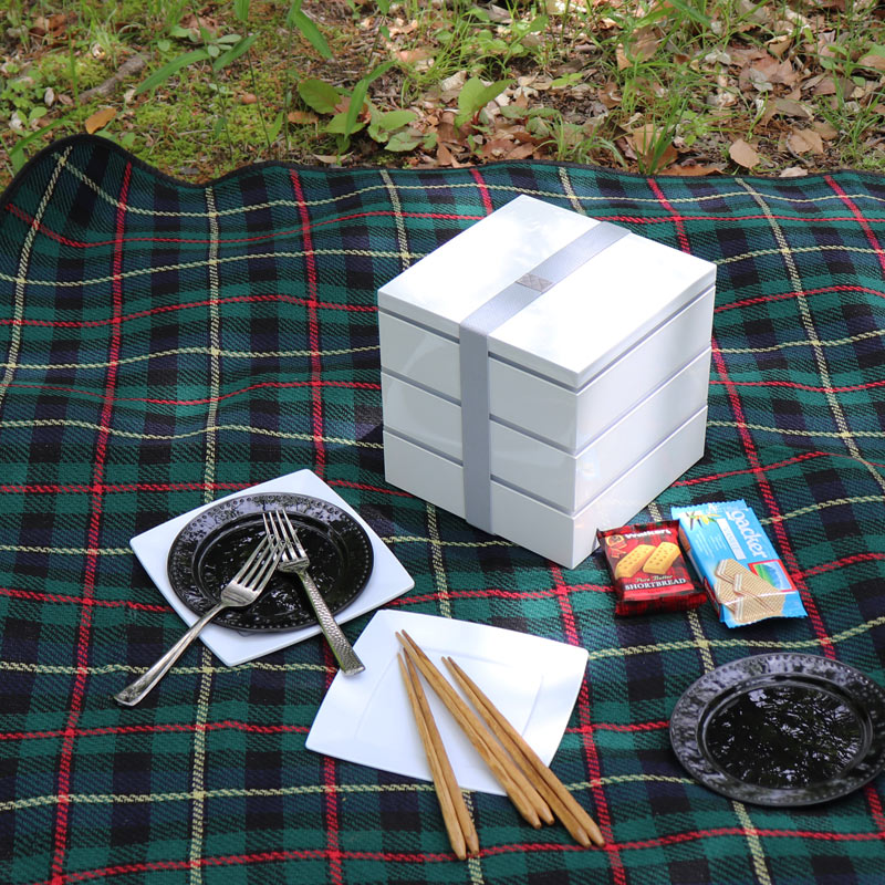 手塗り仕上げ ウルトラミックス スノーホワイト3段重箱三段重 日本製