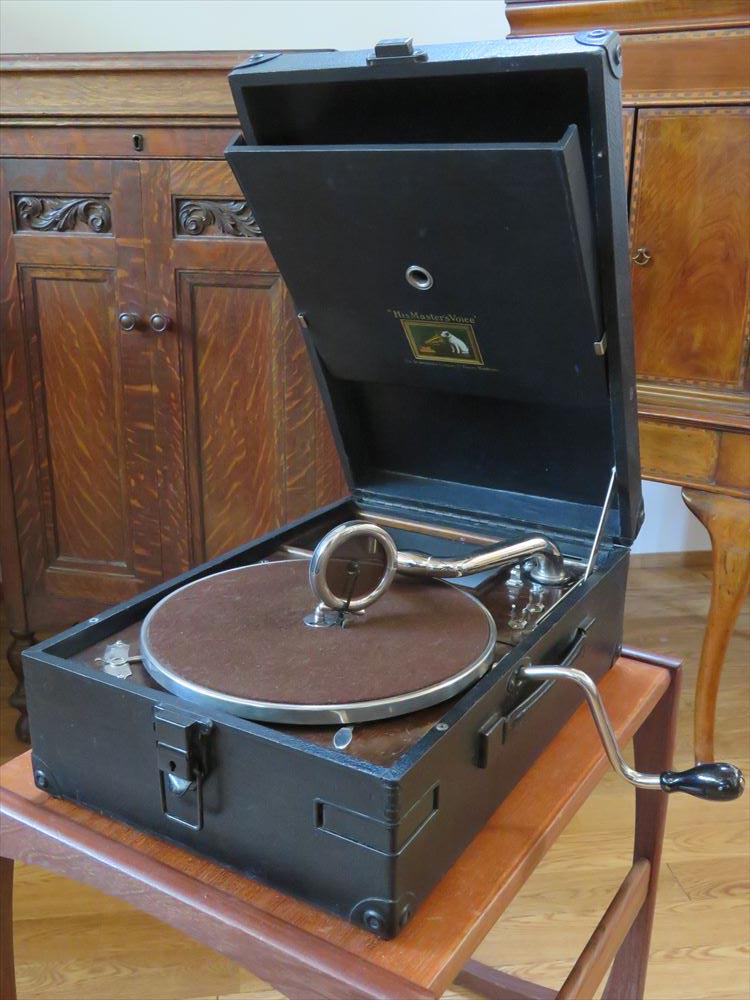英・グラモフォン社 ポータブル蓄音機の名機 HMV102 レッド 5B