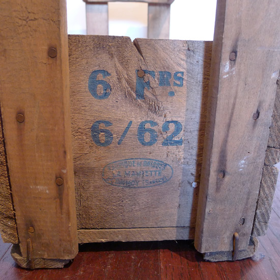フランス・蚤の市】アンティークのワイン箱/vin/木箱 フランス・蚤の市