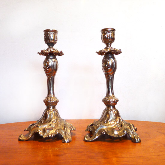 アンティーク 燭台 キャンドルホルダー 2台セット（ucs1009