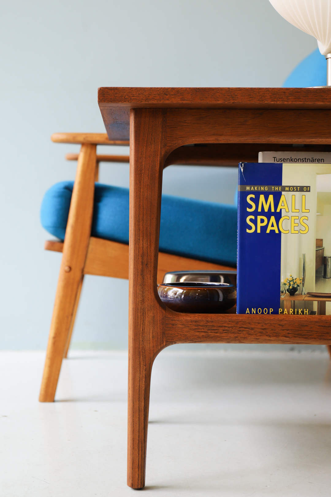 デンマーク ヴィンテージ サイドテーブル チーク材 北欧家具 ミッド