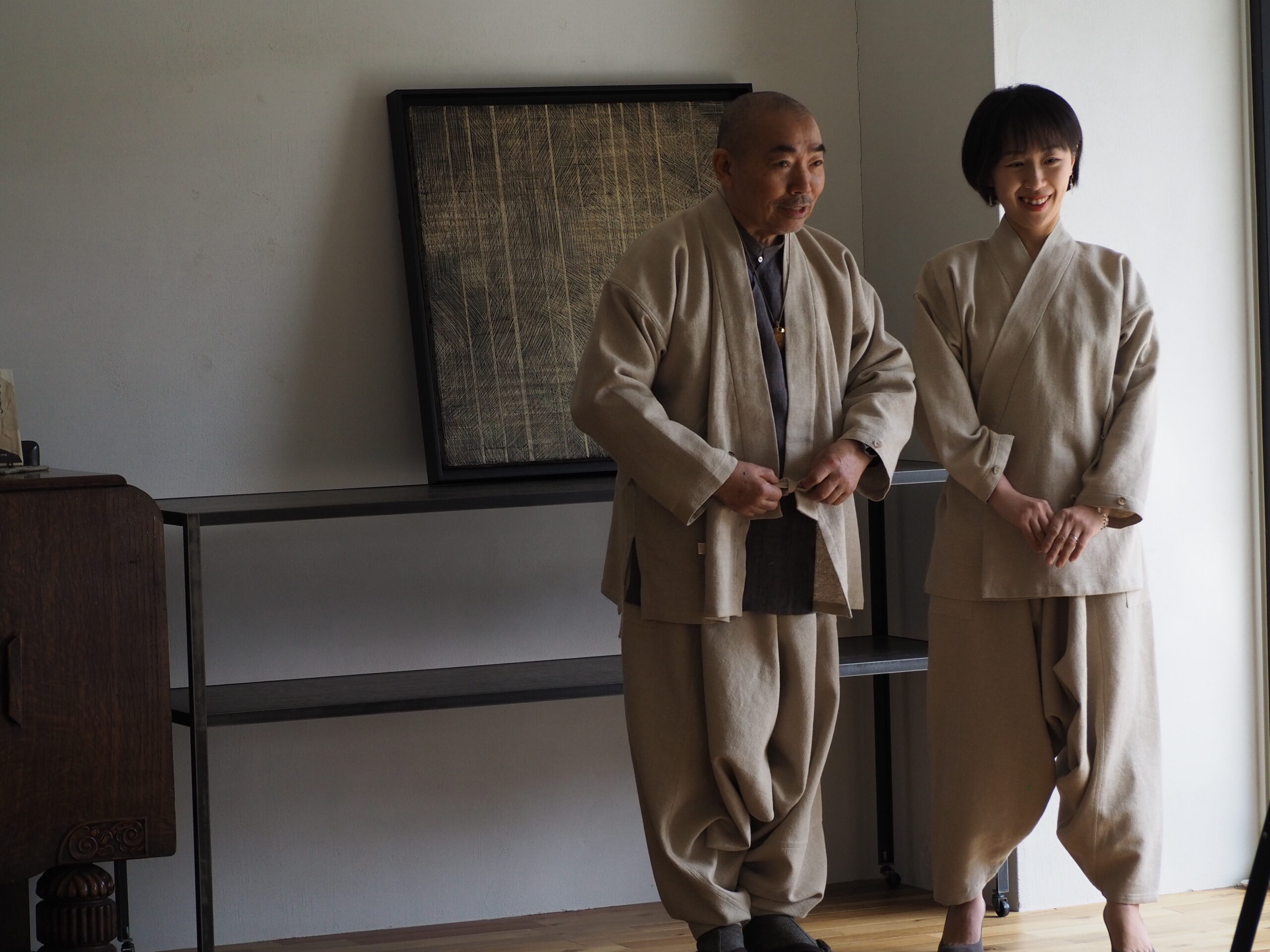 うさと むささびパンツ うさとの服 ムササビパンツ size8 草木染め＆藍染め