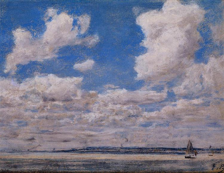 Seascape with Large Sky, 1860 - Eugene Boudin - WikiArt.org