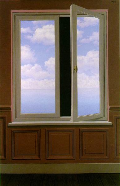 Rene Magritte、La Lunette d' Aproche The Telescope [René Magritte