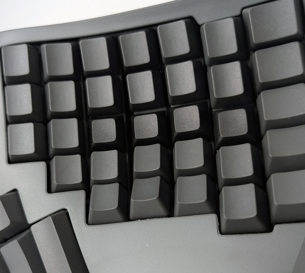 UPKB Advantage360 PBT Blank Charcoal & Black Keycap Set – Upgrade
