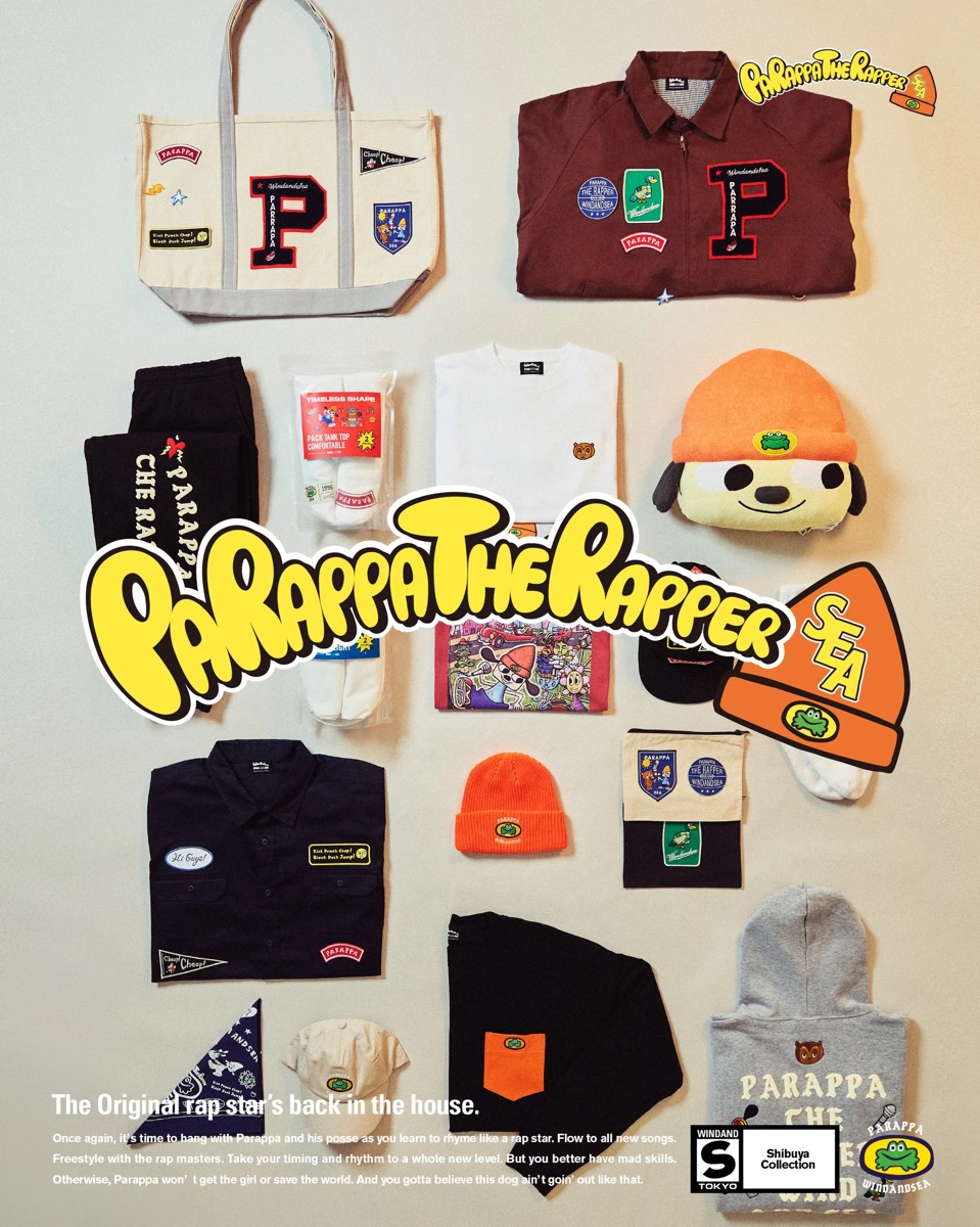 パラッパラッパー x WIND AND SEA 限定コレクションが国内4月25日／4月
