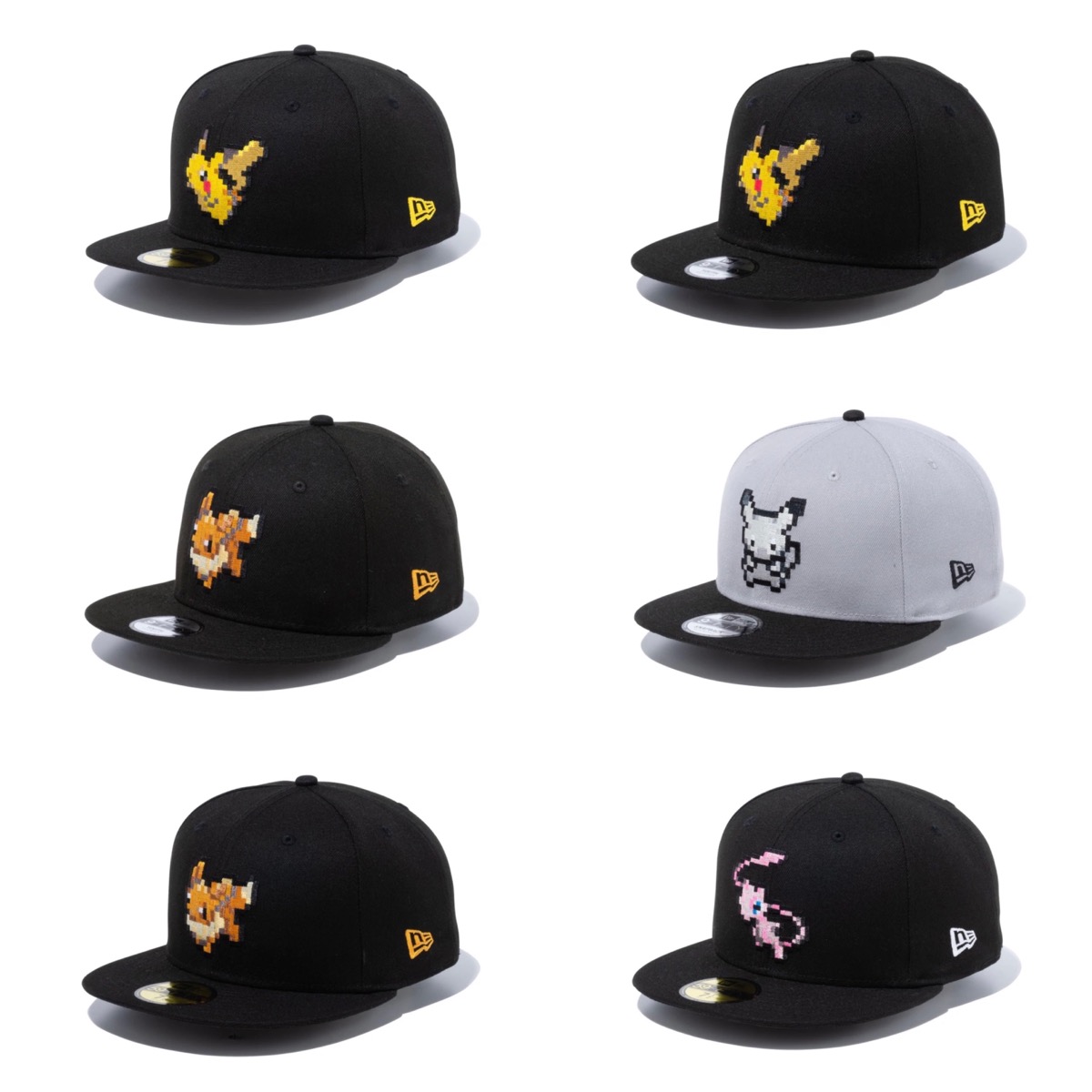 New Era® × Pokémon 初代ポケモンを8Bit調で表現したコラボキャップが
