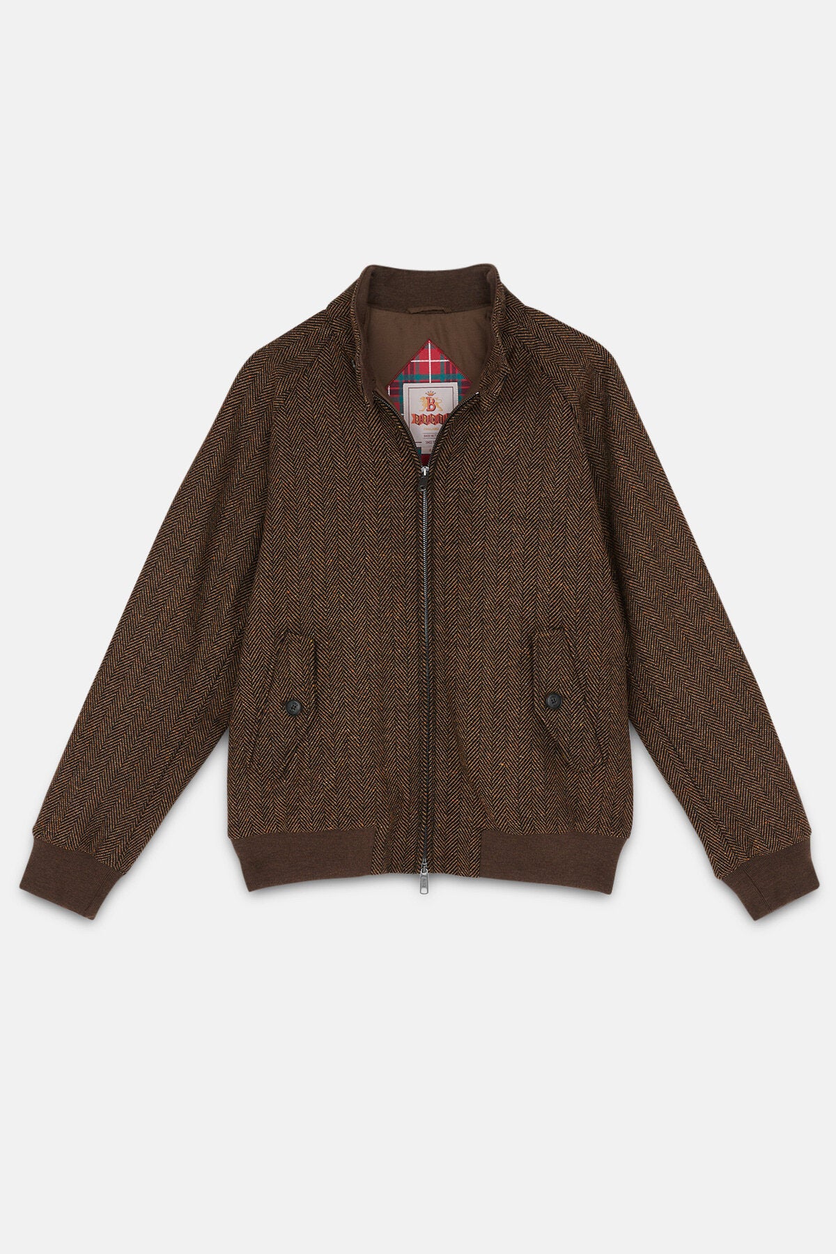 G9 Blend Wool Herringbone Brown | Baracuta