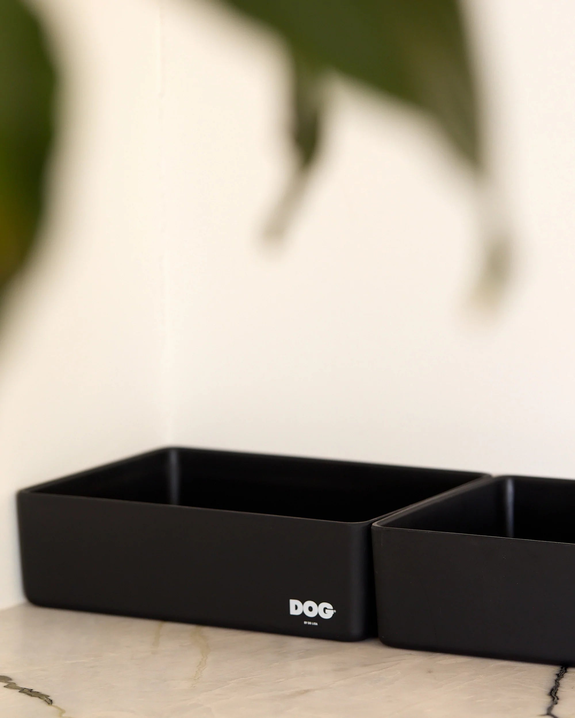 Dog bowls - Square corner dog bowl | Charcoal Black – DOG by Dr