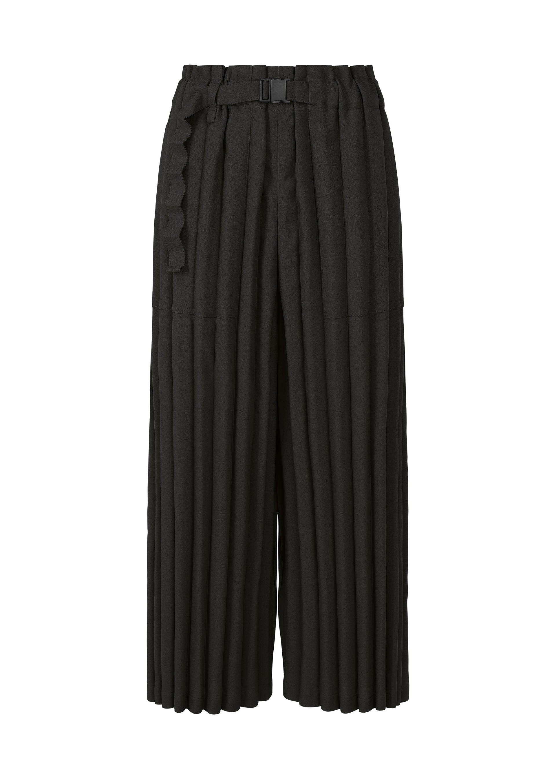 美品 イッセイミヤケ me プリーツ ワイドパンツ ガウチョFINE KNIT