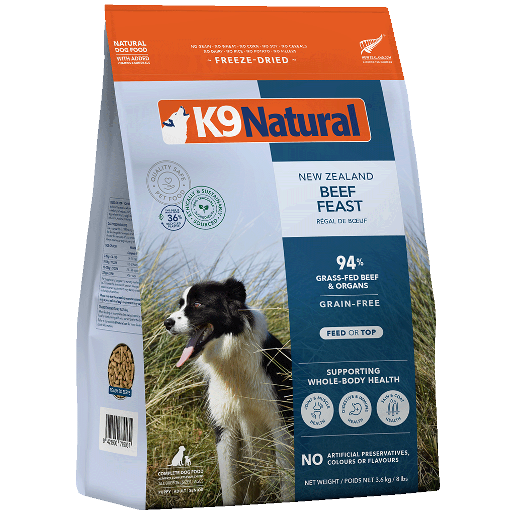 Beef Feast Freeze-Dried Dog Food – K9 Natural USA