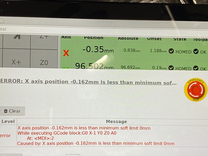 Problem homing machine Z Axis - Troubleshooting (X35/X50