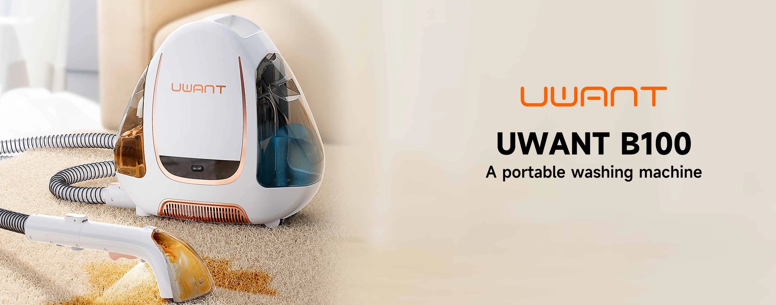 UWANT Portable Carpet & Spot Cleaner Machine B100 Pro Self