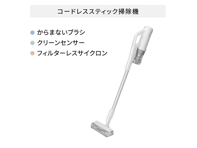MC-SB85K-W 充電式掃除機(ホワイト)｜【パナソニック公式通販】