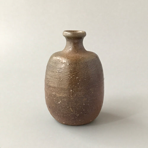 骨董珍品】備前焼「藤田龍峯」作 稀見珍品灰カブリ茶碗 ！共箱付き