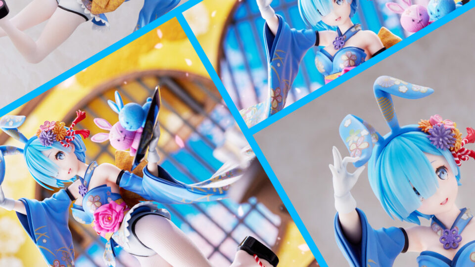 リゼロ ラム・レム メイドバニー 2体セット 1/4スケール 完成品