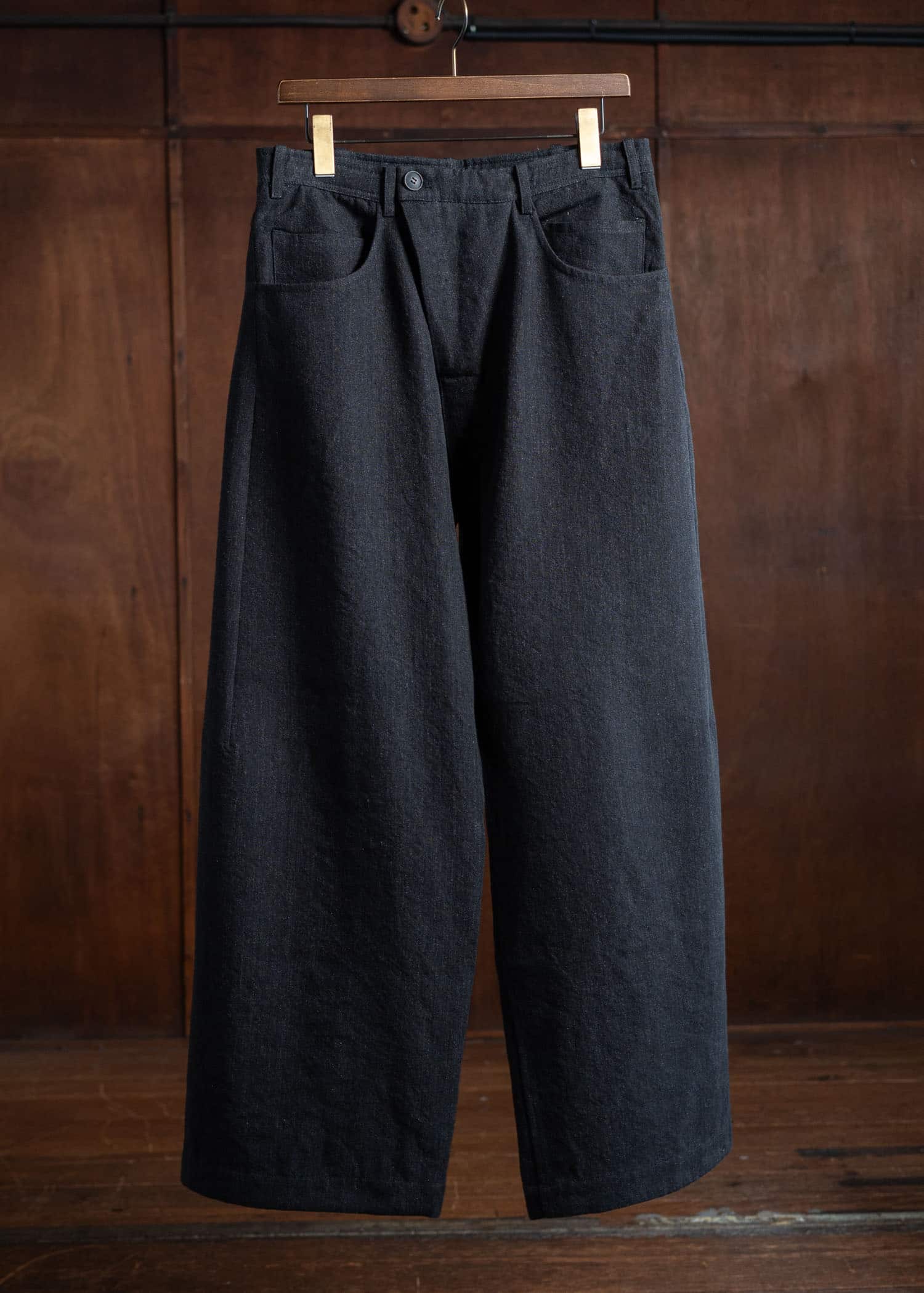 JAN-JAN VAN ESSCHE TROUSERS#78 Oversized 6 Pocket Denim Wool Linen
