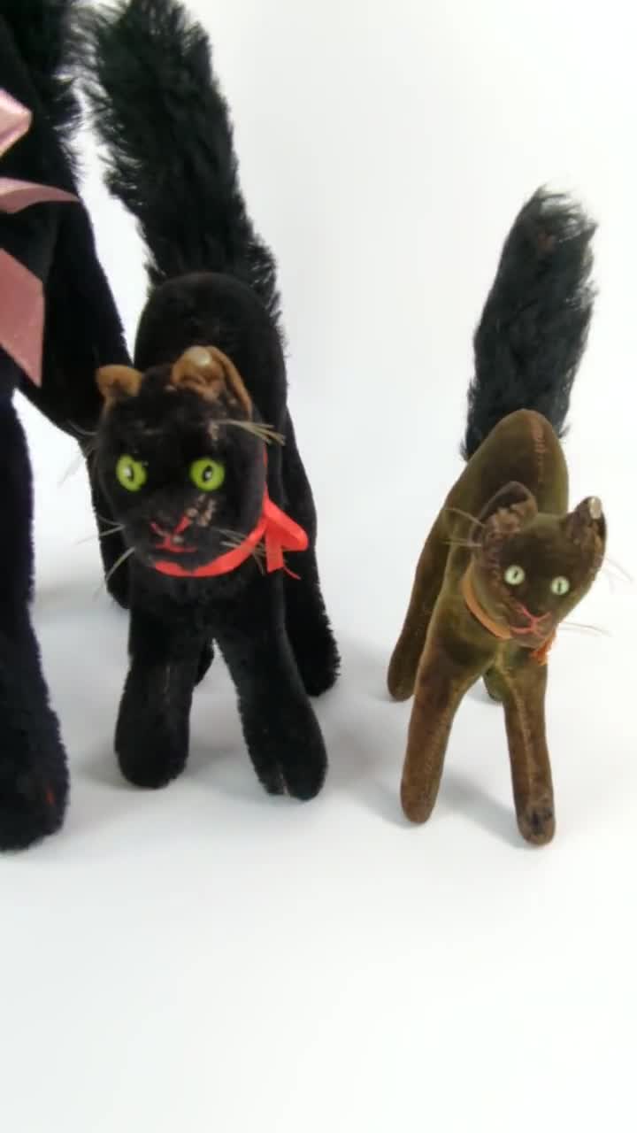 シュタイフ ブラック トム キャット ID 付き 最大 9 インチ