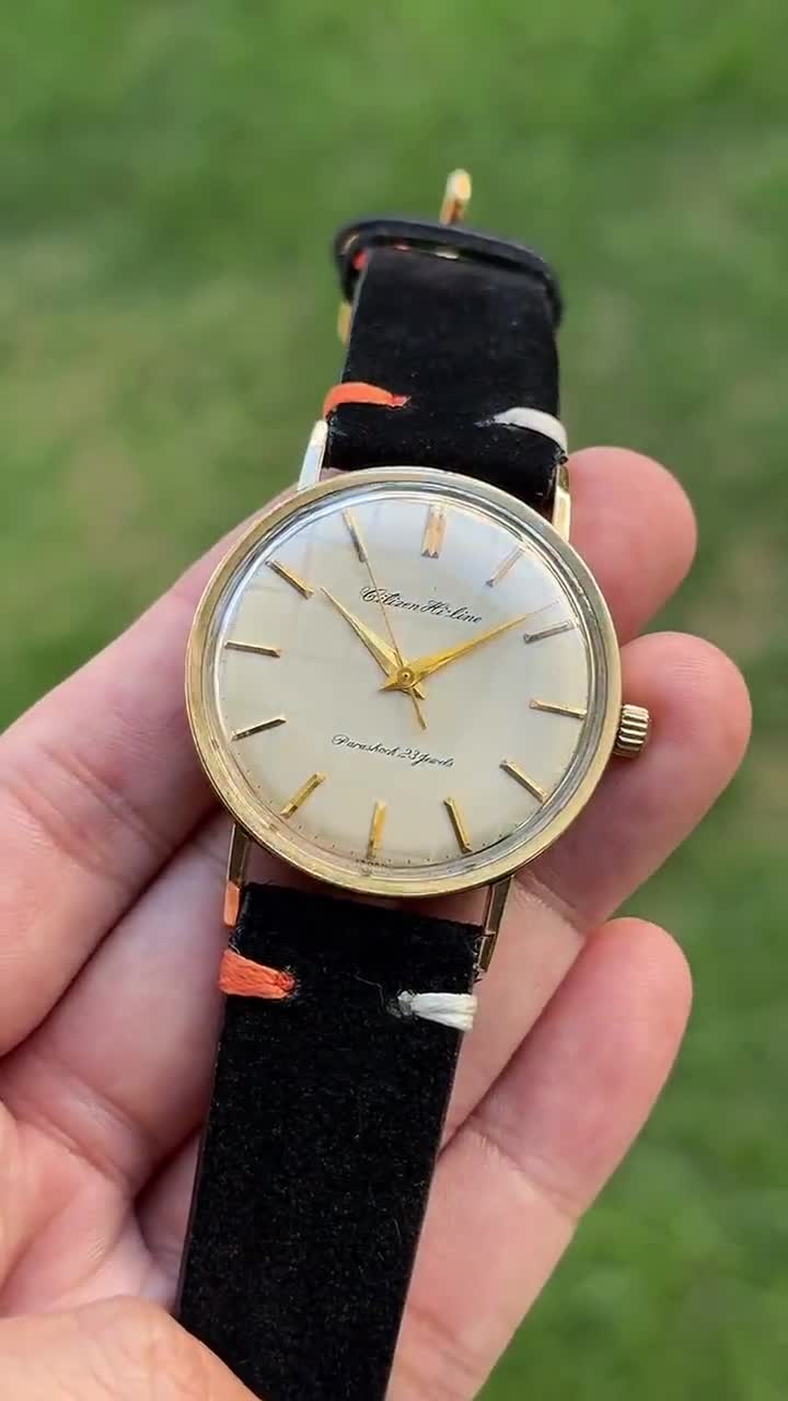 Vintage Citizen Hi-line Check Dial 14K Gold Filled - Etsy