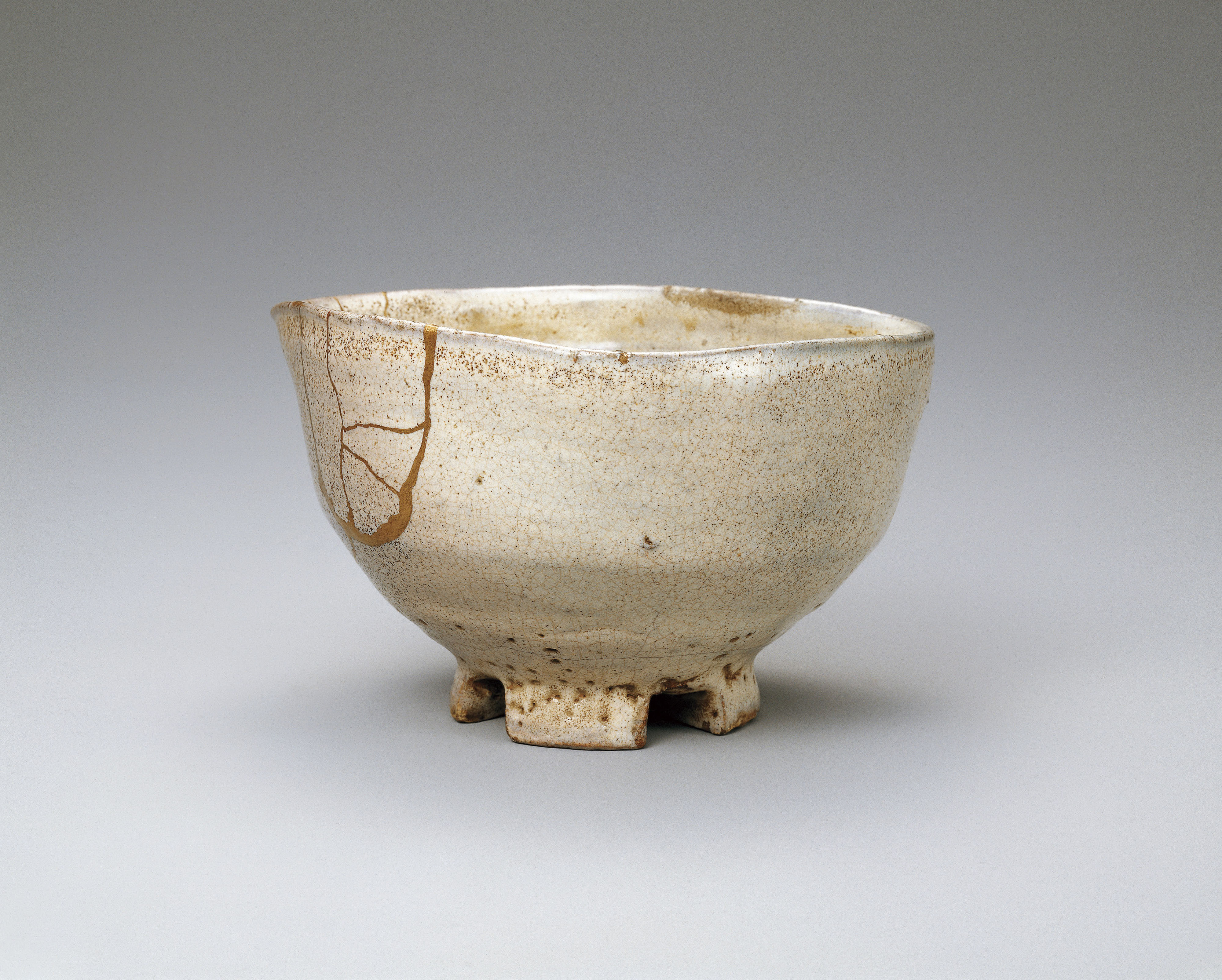 No228 江戸期の古萩茶碗 割高台 No228江戸期の古萩茶碗割高台