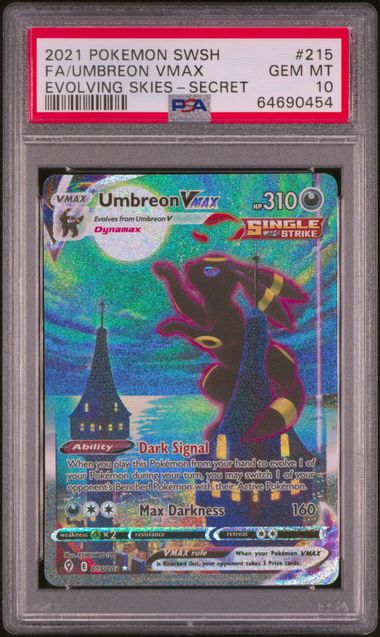 SOLD] Pokemon TCG Graded Card: 2021 Umbreon VMAX English #215 PSA