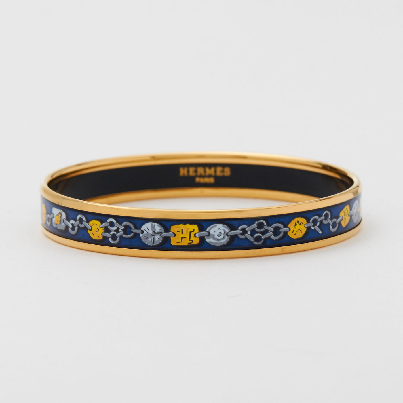 極美品 エルメス ブローチ エマイユ 七宝焼 ゴールド 1483