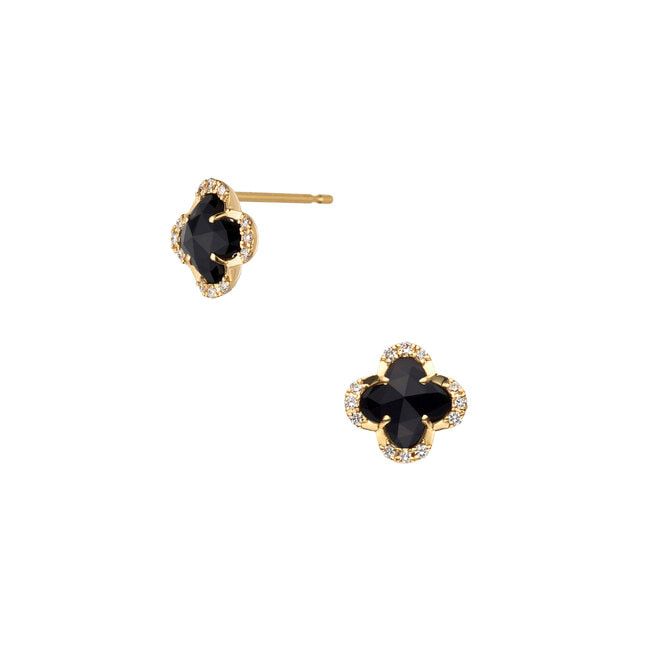 AGVA1117__OC ブラックカルセドニー ピアス｜ピアス｜ヴァンドーム青山