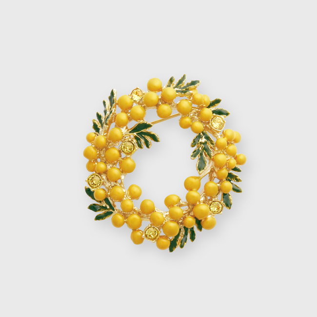 VBRV9029__Y2 ミモザ リースブローチ｜ブローチ｜ヴァンドーム