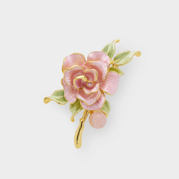 VBRV0314__RQ ローズクォーツ バラ ブローチ｜ブローチ｜ヴァンドーム