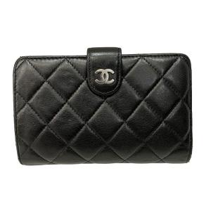 CHANEL マトラッセ レザー 二つ折り財布