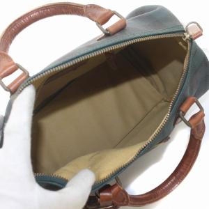 ミニボストンバッグ ハンドバッグ ブラックウォッチ ブラシ付き PVC