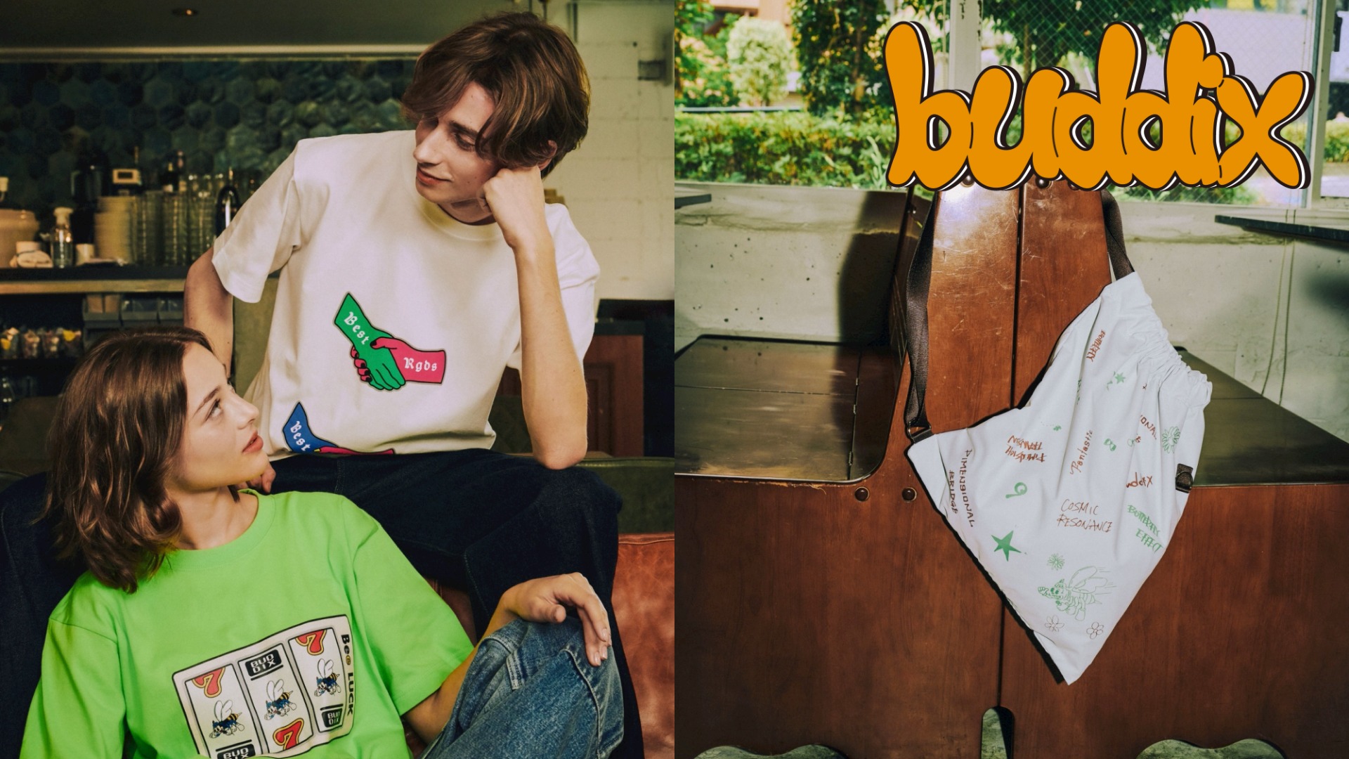 FANTASTICS buddix Logo B.D Shirt Mサイズ FANTASTICS buddix Logo