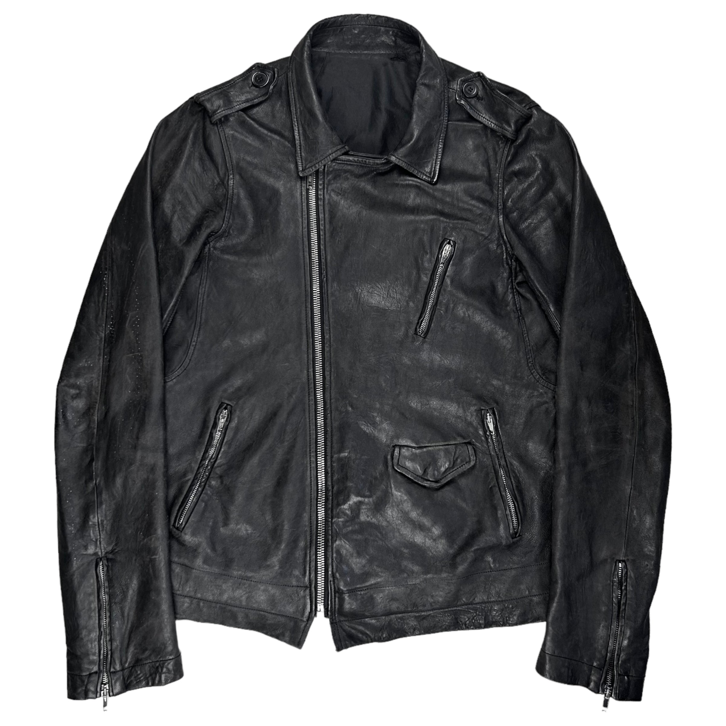 Rick Owens Strutter Biker Leather Jacket - SS09 – Vertical Rags